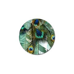 Peacock Feathers Feather Blue Green Golf Ball Marker (4 Pack)