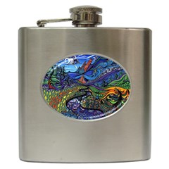 Psychedelic Landscape Hip Flask (6 Oz)