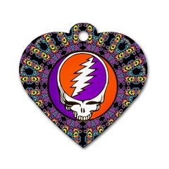 Gratefuldead Grateful Dead Pattern Dog Tag Heart (one Side)