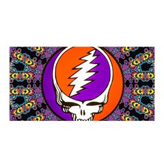 Gratefuldead Grateful Dead Pattern Satin Wrap 35  X 70  by Cowasu