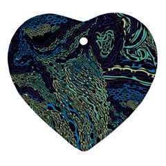 Dark Psychedelic Heart Ornament (two Sides)