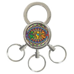 Grateful Dead Pattern 3-ring Key Chain