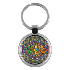 Grateful Dead Pattern Key Chain (round)