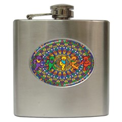 Grateful Dead Pattern Hip Flask (6 Oz)