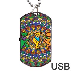 Grateful Dead Pattern Dog Tag Usb Flash (two Sides) by Cowasu