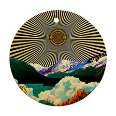 Surreal Art Psychadelic Mountain Ornament (round)