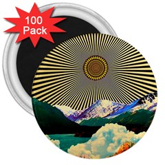 Surreal Art Psychadelic Mountain 3  Magnets (100 Pack) by Cowasu