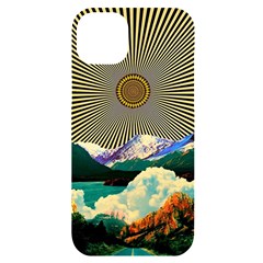 Surreal Art Psychadelic Mountain Iphone 14 Plus Black Uv Print Case by Cowasu