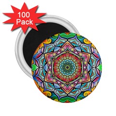 Mandalas Psychedelic 2 25  Magnets (100 Pack) 