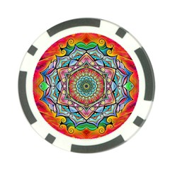 Mandalas Psychedelic Poker Chip Card Guard