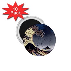 The Great Wave Off Kanagawa Japan Japanese Waves 1 75  Magnets (10 Pack) 