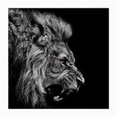 Angry Lion Black And White Medium Glasses Cloth (2 Sides)