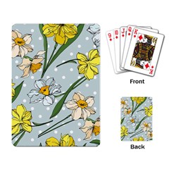 Narcissus Floral Botanical Flowers Playing Cards Single Design (rectangle)