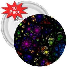 Stained Glass Crystal Art 3  Buttons (10 Pack) 