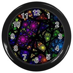 Stained Glass Crystal Art Wall Clock (black)