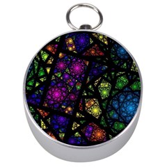 Stained Glass Crystal Art Silver Compasses by Cowasu