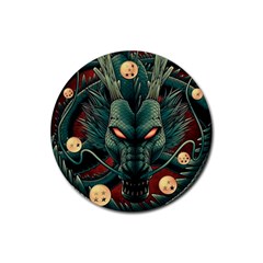 Dragon Art Rubber Coaster (round)