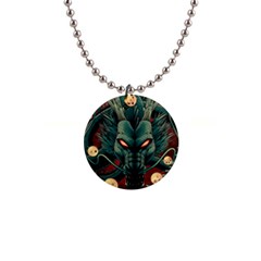 Dragon Art 1  Button Necklace