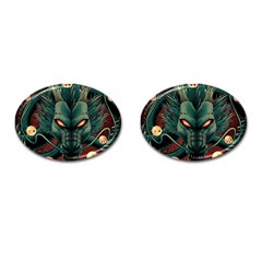 Dragon Art Cufflinks (oval)