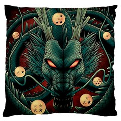 Dragon Art Large Premium Plush Fleece Cushion Case (two Sides) by Cowasu