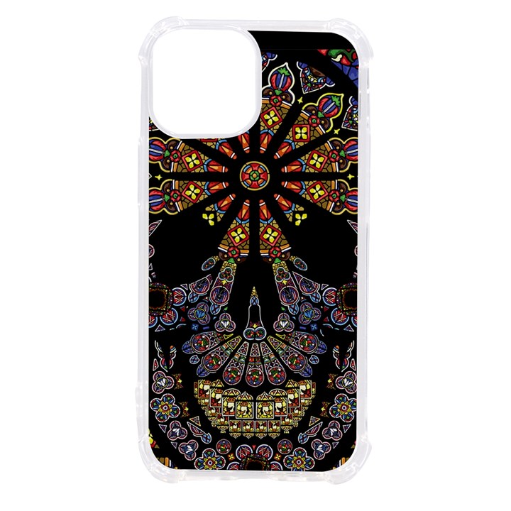 Skull Death Mosaic Artwork Stained Glass iPhone 13 mini TPU UV Print Case