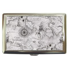 Vintage Cartography Atlas Nautical Map Cigarette Money Case