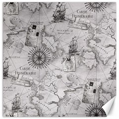 Vintage Cartography Atlas Nautical Map Canvas 20  X 20 