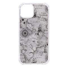 Vintage Cartography Atlas Nautical Map Iphone 14 Tpu Uv Print Case by Cowasu