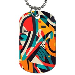 Colorful Abstract Dog Tag (one Side) by Jack14