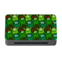 Green Monster Cartoon Seamless Tile Abstract Memory Card Reader With Cf