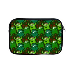 Green Monster Cartoon Seamless Tile Abstract Apple Ipad Mini Zipper Cases by Bangk1t