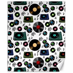 Records Vinyl Seamless Background Canvas 16  X 20 