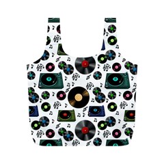 Records Vinyl Seamless Background Full Print Recycle Bag (m)