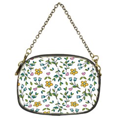 Flower Floral Pattern Chain Purse (two Sides) by Bangk1t