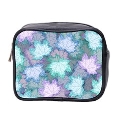 Leaves Glitter Background Winter Mini Toiletries Bag (two Sides)