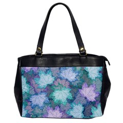 Leaves Glitter Background Winter Oversize Office Handbag