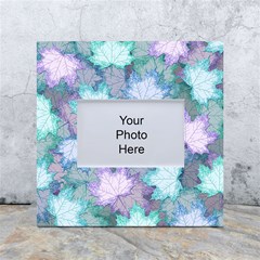 Leaves Glitter Background Winter White Box Photo Frame 4  X 6 