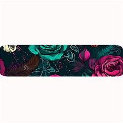 Roses Pink Teal Large Bar Mat