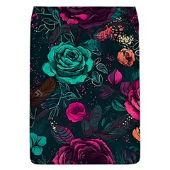Roses Pink Teal Removable Flap Cover (l)