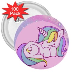 Unicorn Stitch 3  Buttons (100 Pack)  by Bangk1t