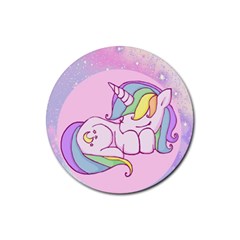 Unicorn Stitch Rubber Round Coaster (4 Pack) by Bangk1t