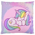 Unicorn Stitch Large Premium Plush Fleece Cushion Case (Two Sides) Front