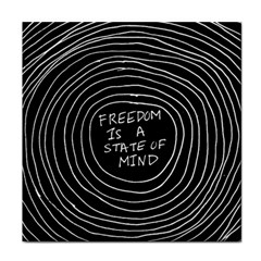 Psychedelic Art Freedom Is A State Of Mind Trippy Quotes Face Towel by Bangk1t