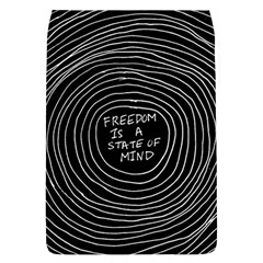 Psychedelic Art Freedom Is A State Of Mind Trippy Quotes Removable Flap Cover (l) by Bangk1t