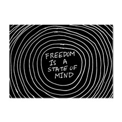 Psychedelic Art Freedom Is A State Of Mind Trippy Quotes Crystal Sticker (a4)