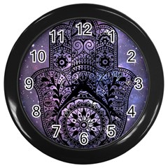 Hamsa Hand Wall Clock (black)