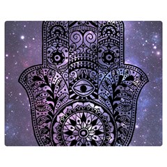 Hamsa Hand Two Sides Premium Plush Fleece Blanket (medium)