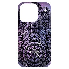 Hamsa Hand Iphone 14 Pro Black Uv Print Case by Bangk1t