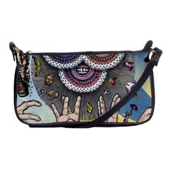 Vintage Trippy Aesthetic Psychedelic 70s Aesthetic Shoulder Clutch Bag by Bangk1t