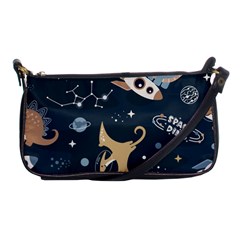 Space Theme Art Pattern Design Wallpaper Shoulder Clutch Bag by Ndabl3x